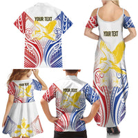Philippines Tribal Sun Personalized Family Matching Summer Maxi Dress and Hawaiian Shirt Hunting Eagle LT7 - Polynesian Pride