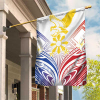 Philippines Tribal Sun Garden Flag Hunting Eagle LT7 House Flag White - Polynesian Pride