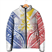 Philippines Tribal Sun Personalized Padded Jacket Hunting Eagle LT7 - Polynesian Pride