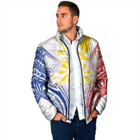 Philippines Tribal Sun Personalized Padded Jacket Hunting Eagle LT7 - Polynesian Pride