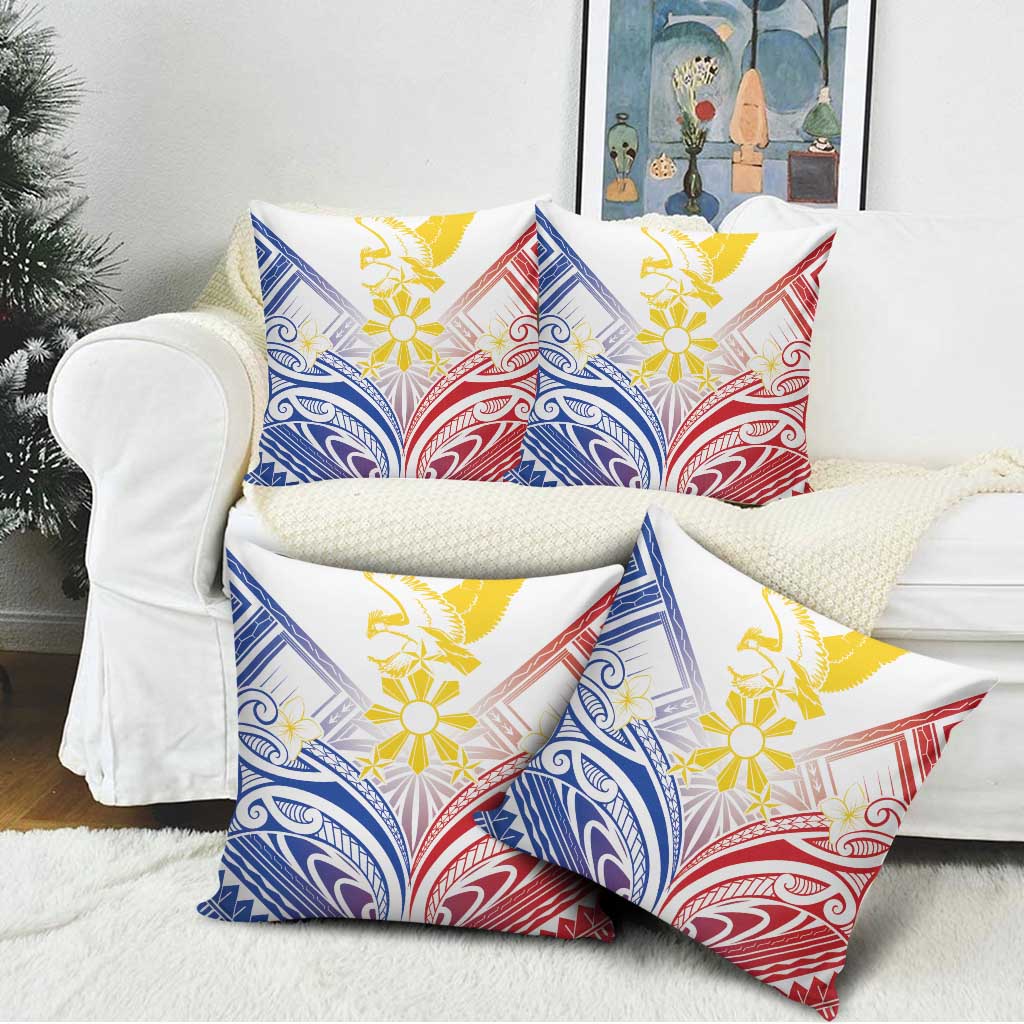Philippines Tribal Sun Pillow Cover Hunting Eagle