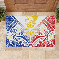 Philippines Tribal Sun Rubber Doormat Hunting Eagle