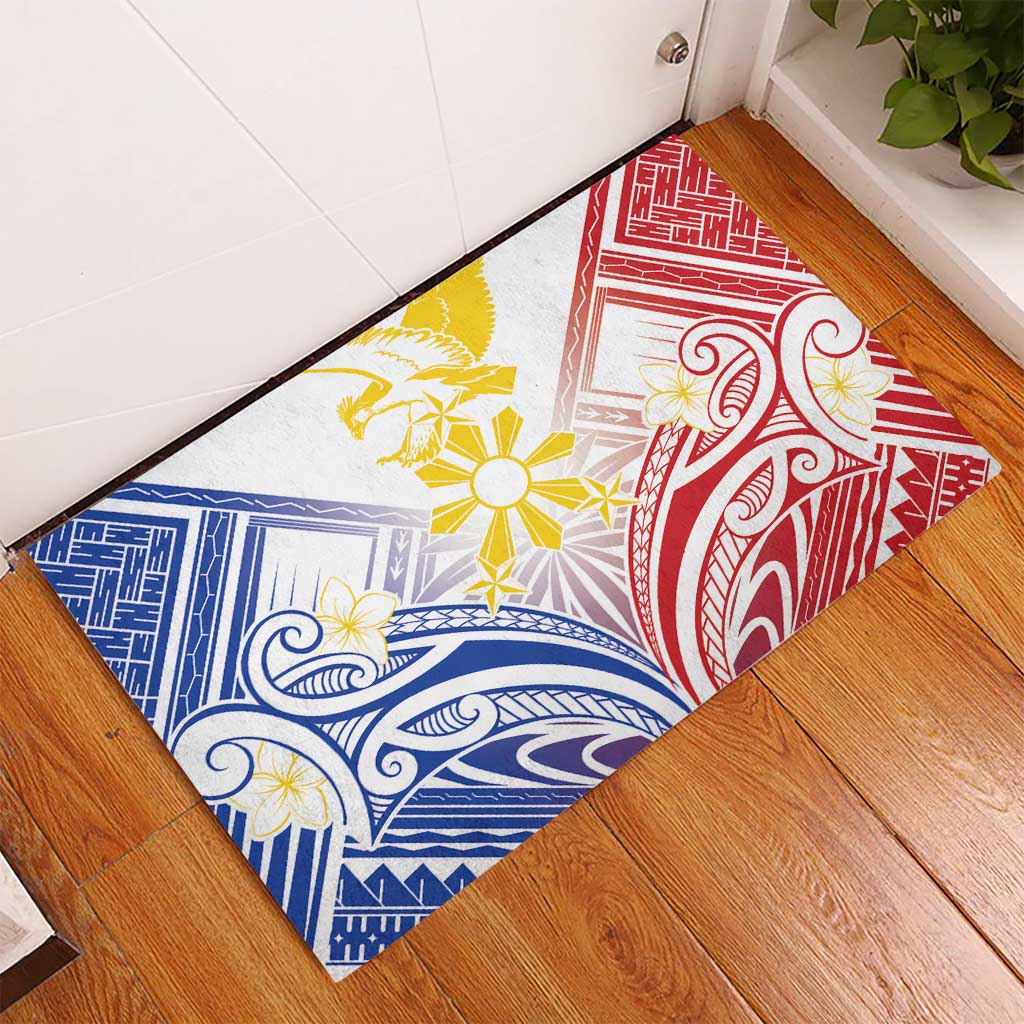 Philippines Tribal Sun Rubber Doormat Hunting Eagle
