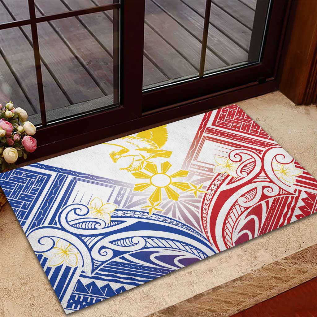 Philippines Tribal Sun Rubber Doormat Hunting Eagle