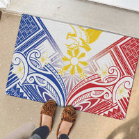 Philippines Tribal Sun Rubber Doormat Hunting Eagle