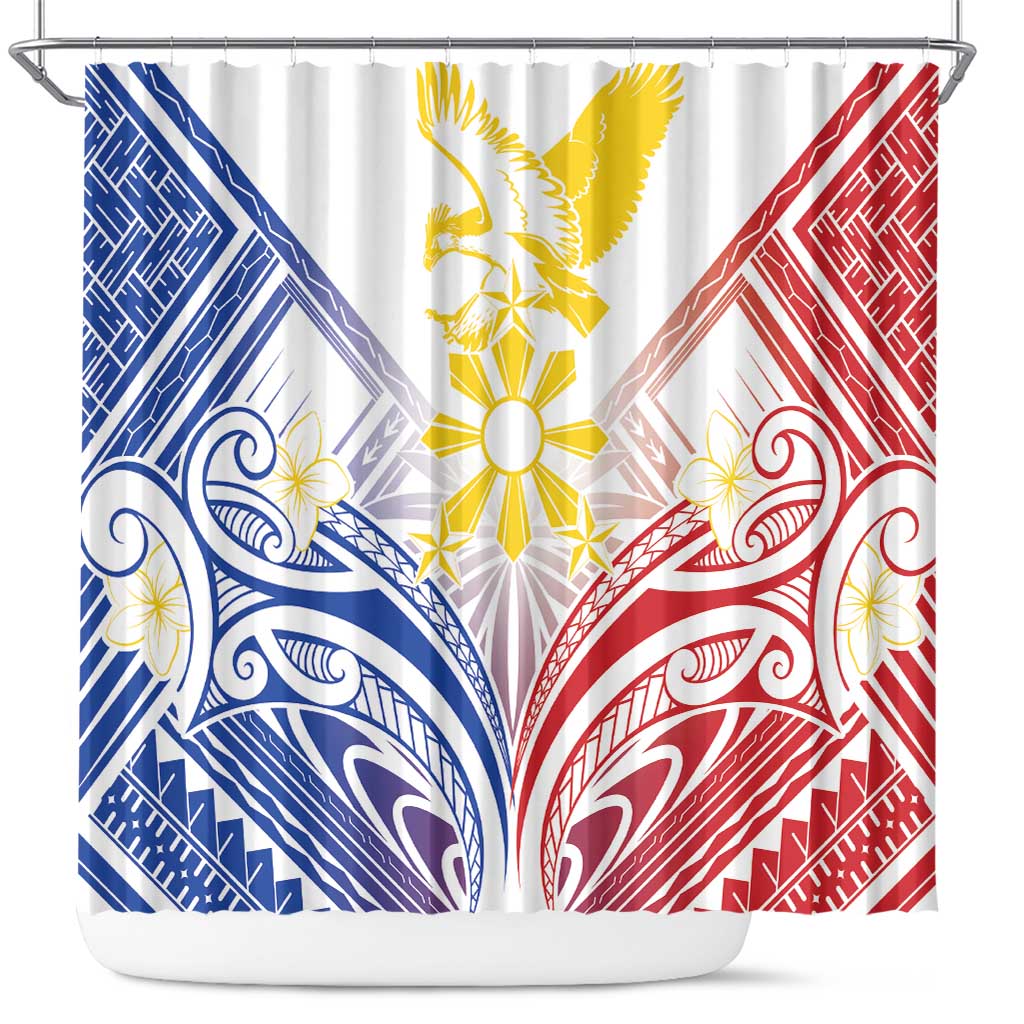 Philippines Tribal Sun Shower Curtain Hunting Eagle LT7 White - Polynesian Pride