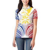 Philippines Tribal Sun Personalized Women Polo Shirt Hunting Eagle