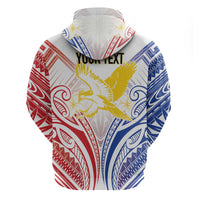 Philippines Tribal Sun Personalized Zip Hoodie Hunting Eagle LT7 - Polynesian Pride