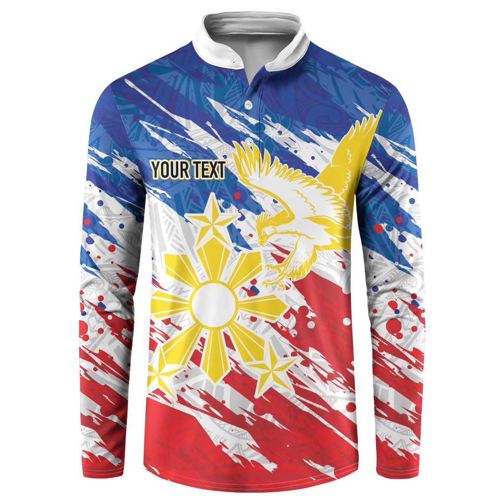 Personalized Filipino Sun and Stars Button Sweatshirt Grunge Vibes