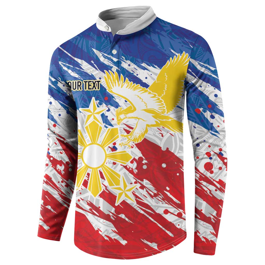 Personalized Filipino Sun and Stars Button Sweatshirt Grunge Vibes