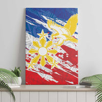 Filipino Sun and Stars Canvas Wall Art Grunge Vibes