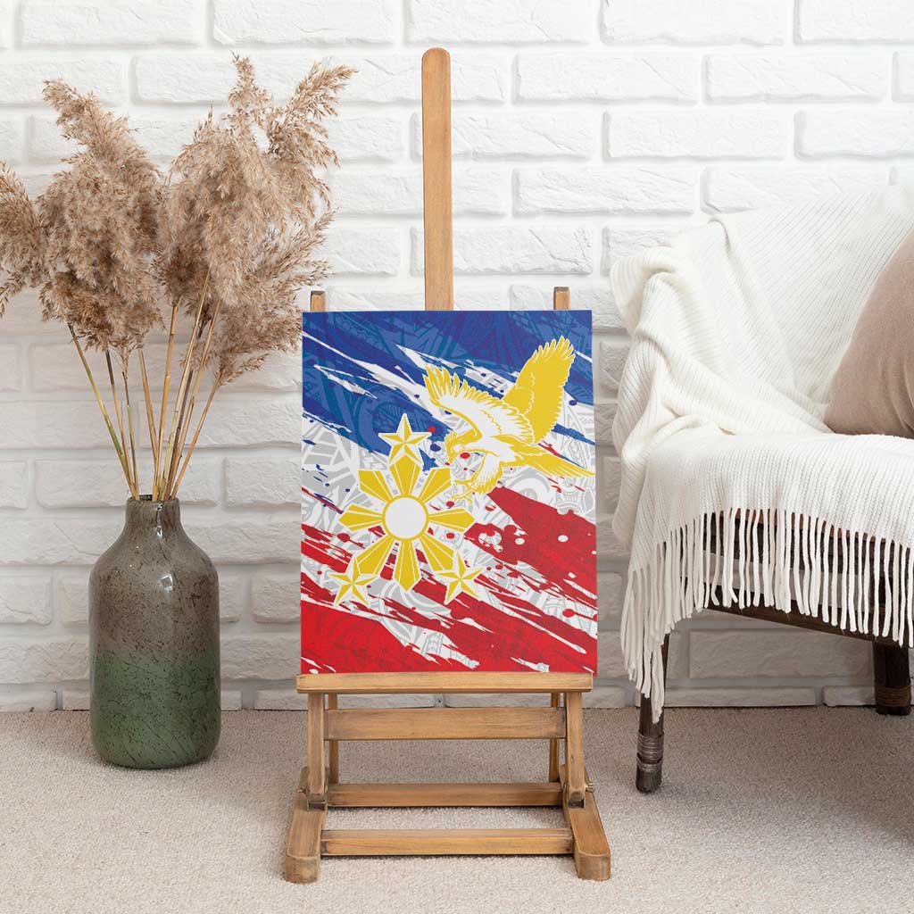 Filipino Sun and Stars Canvas Wall Art Grunge Vibes