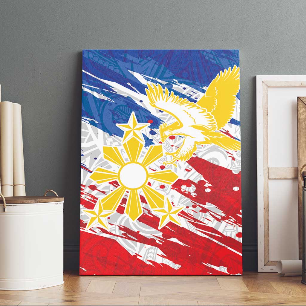 Filipino Sun and Stars Canvas Wall Art Grunge Vibes