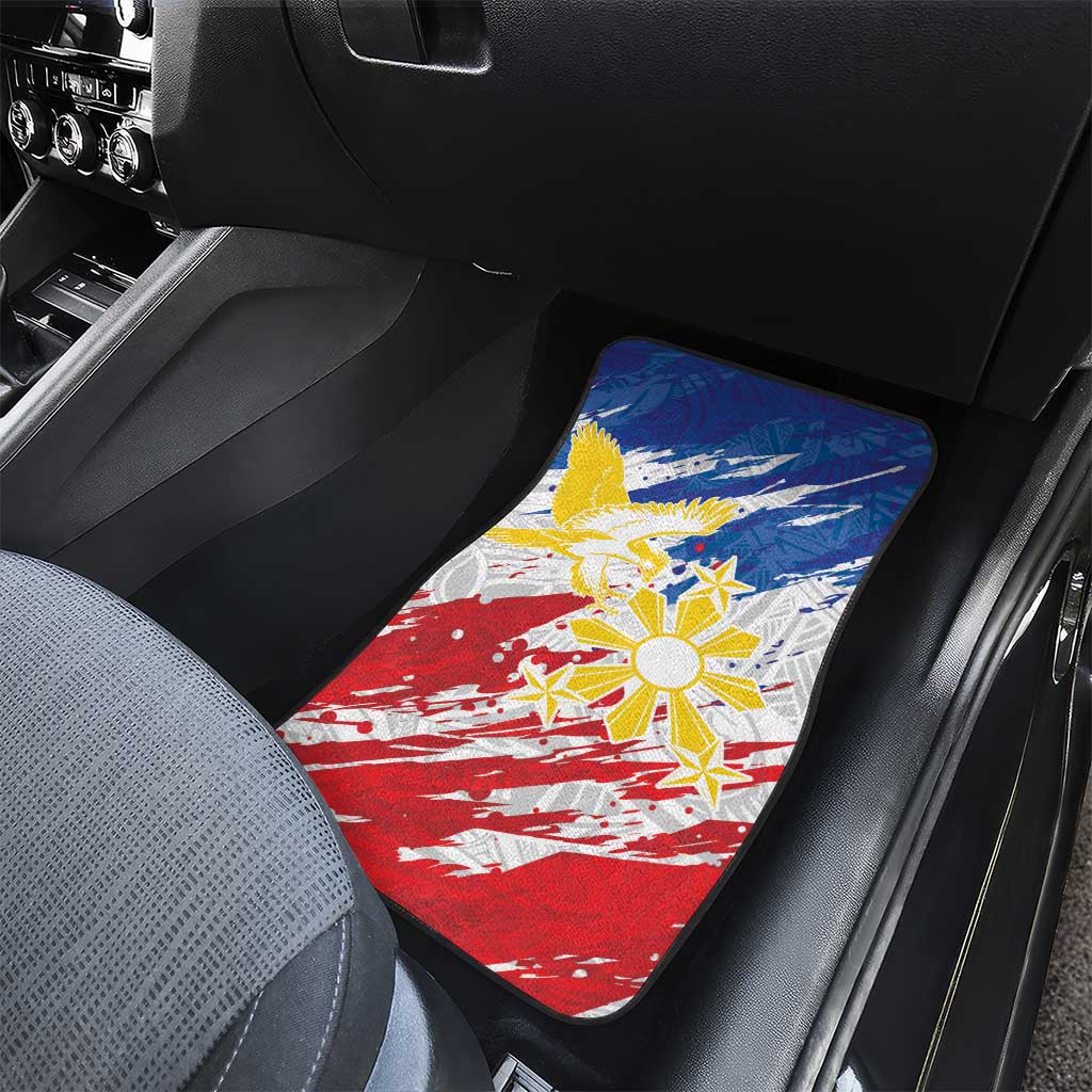 Filipino Sun and Stars Car Mats Grunge Vibes