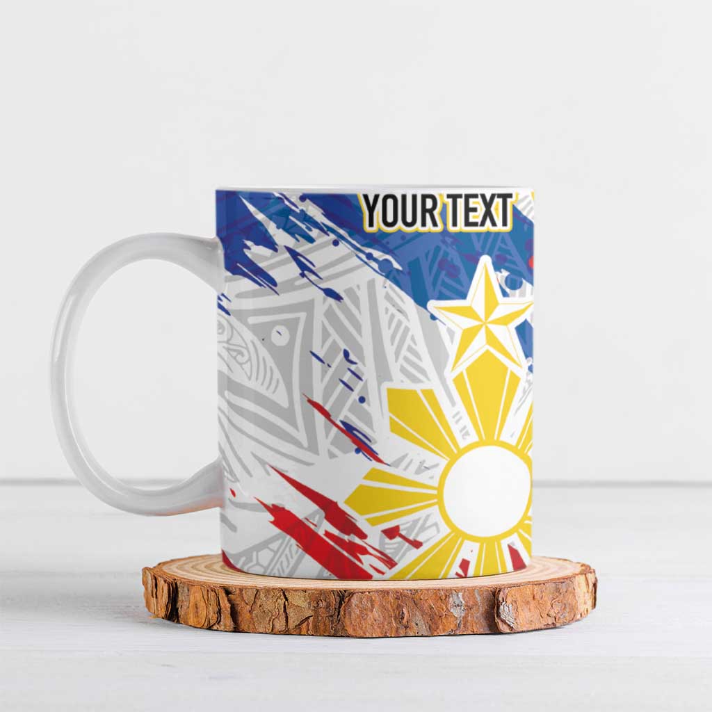 Personalized Filipino Sun and Stars Ceramic Mug Grunge Vibes