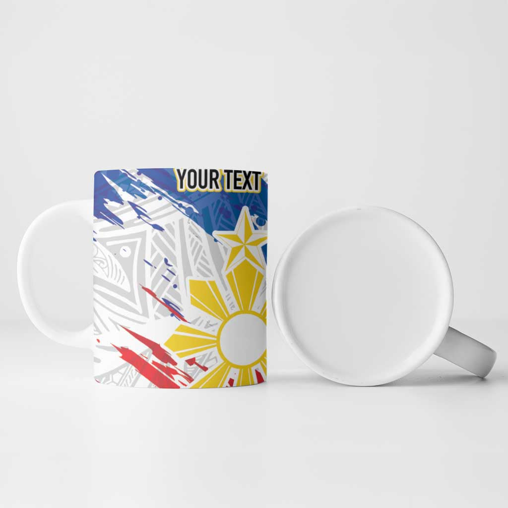 Personalized Filipino Sun and Stars Ceramic Mug Grunge Vibes