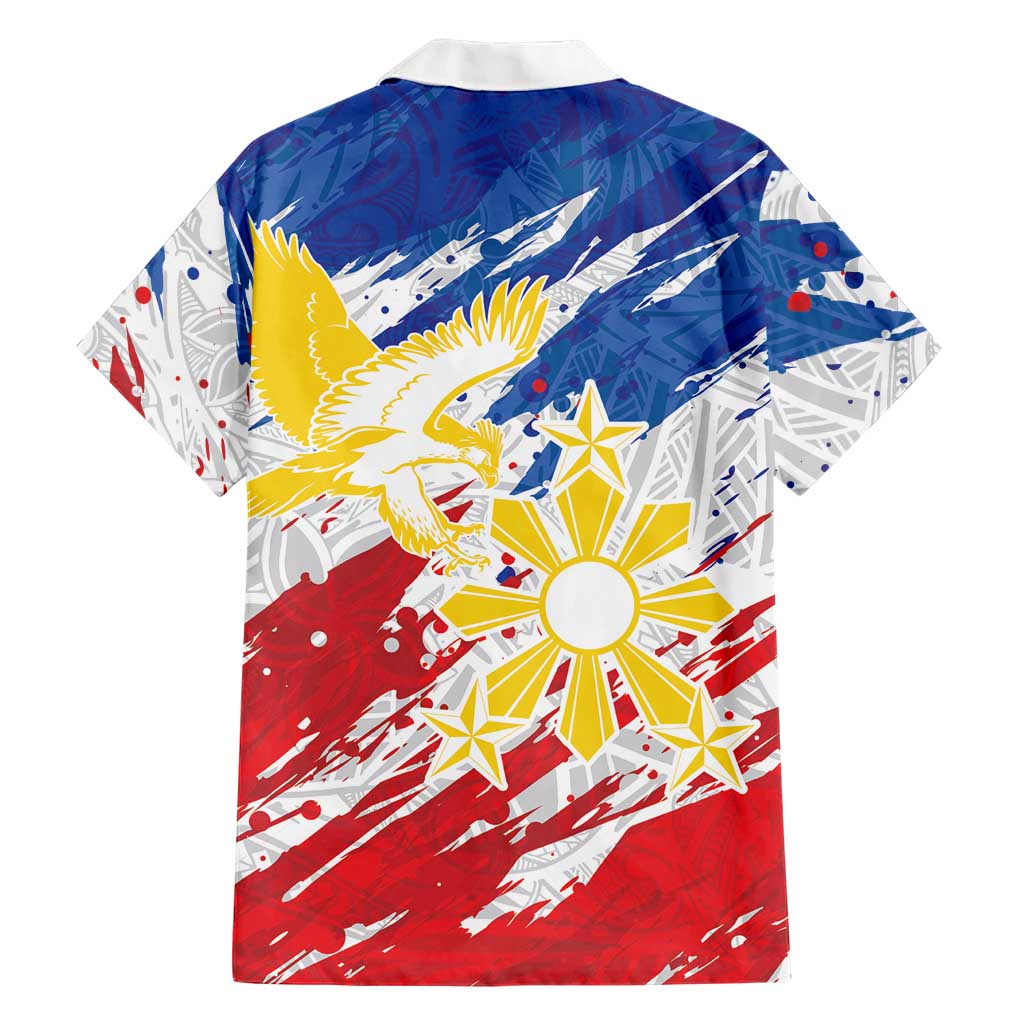 Personalized Filipino Sun and Stars Hawaiian Shirt Grunge Vibes LT7 - Polynesian Pride