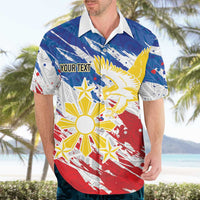 Personalized Filipino Sun and Stars Hawaiian Shirt Grunge Vibes LT7 - Polynesian Pride
