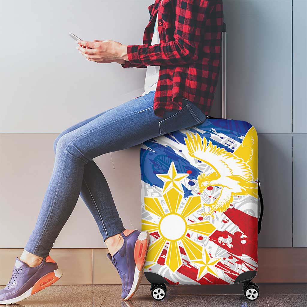 Filipino Sun and Stars Luggage Cover Grunge Vibes LT7 - Polynesian Pride