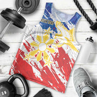 Personalized Filipino Sun and Stars Men Tank Top Grunge Vibes LT7 - Polynesian Pride