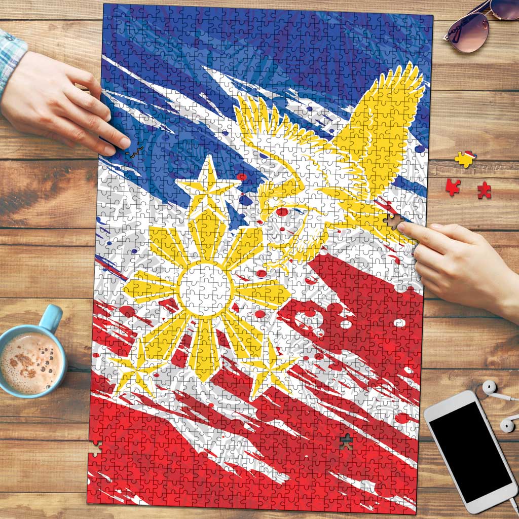 Filipino Sun and Stars Puzzle Grunge Vibes