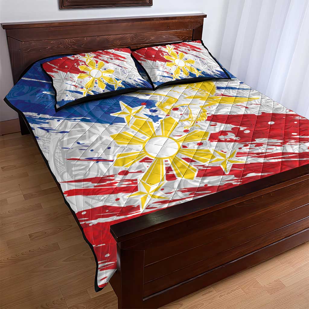 Filipino Sun and Stars Quilt Bed Set Grunge Vibes