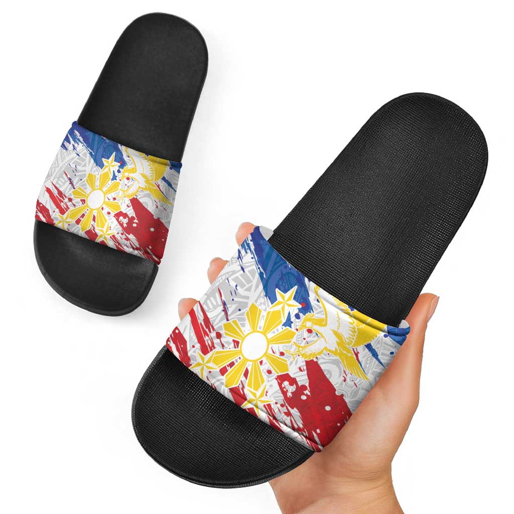 Filipino Sun and Stars Slide Sandals Grunge Vibes LT7 - Polynesian Pride