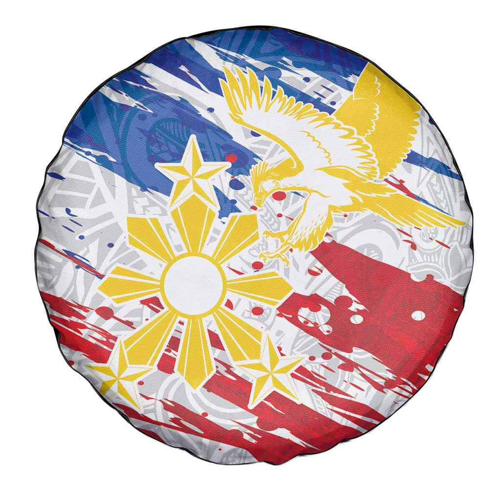 Filipino Sun and Stars Spare Tire Cover Grunge Vibes LT7 - Polynesian Pride