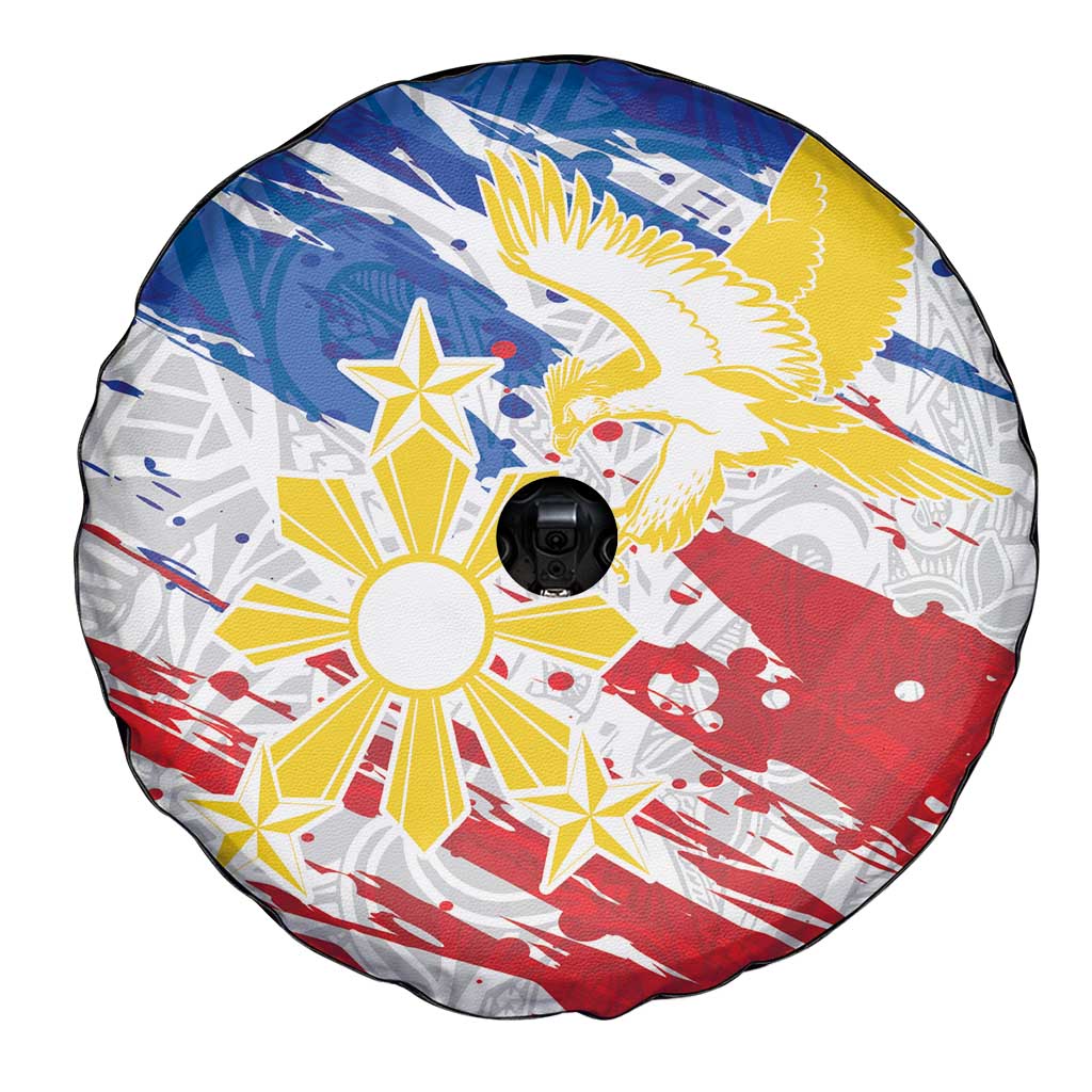 Filipino Sun and Stars Spare Tire Cover Grunge Vibes LT7 - Polynesian Pride
