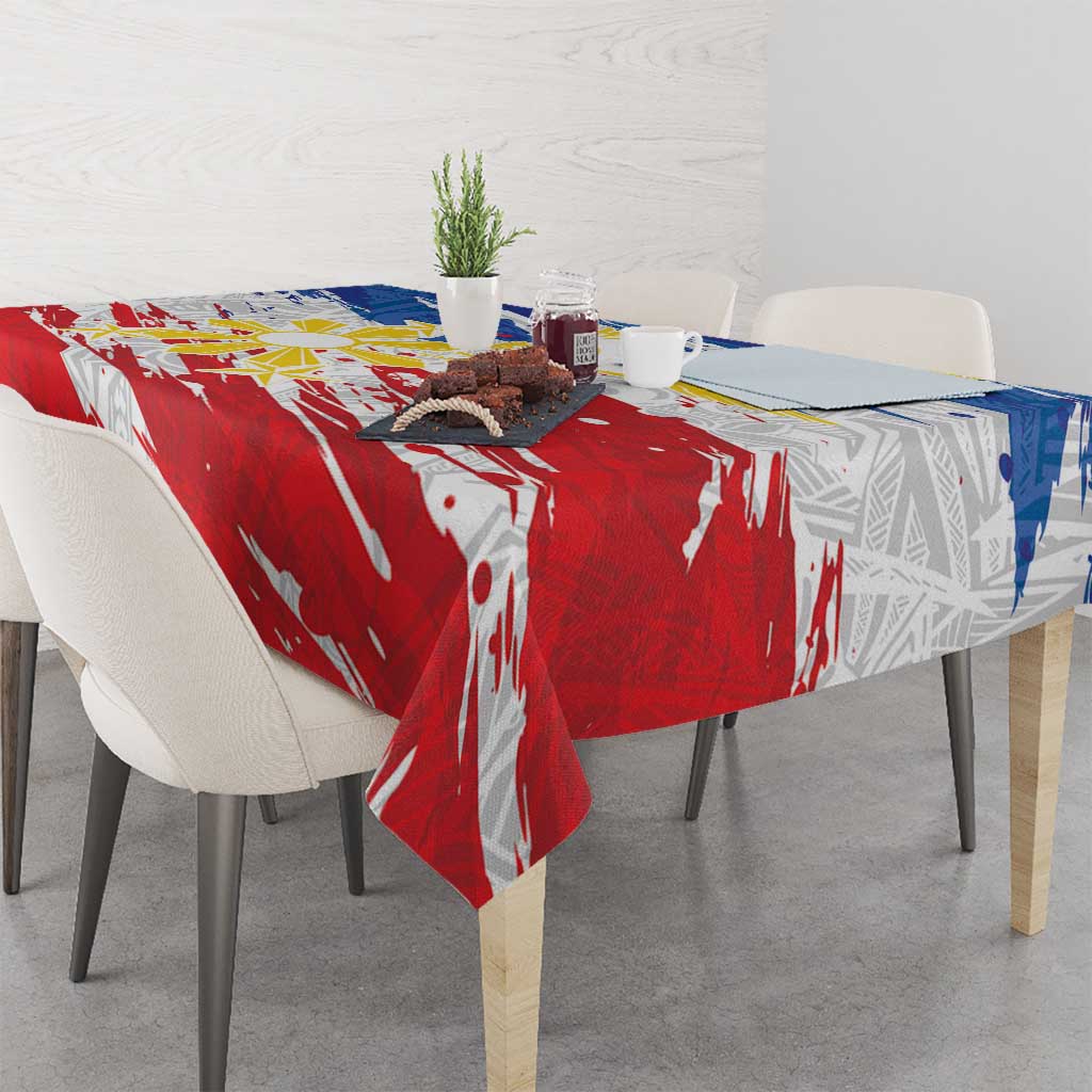 Filipino Sun and Stars Tablecloth Grunge Vibes