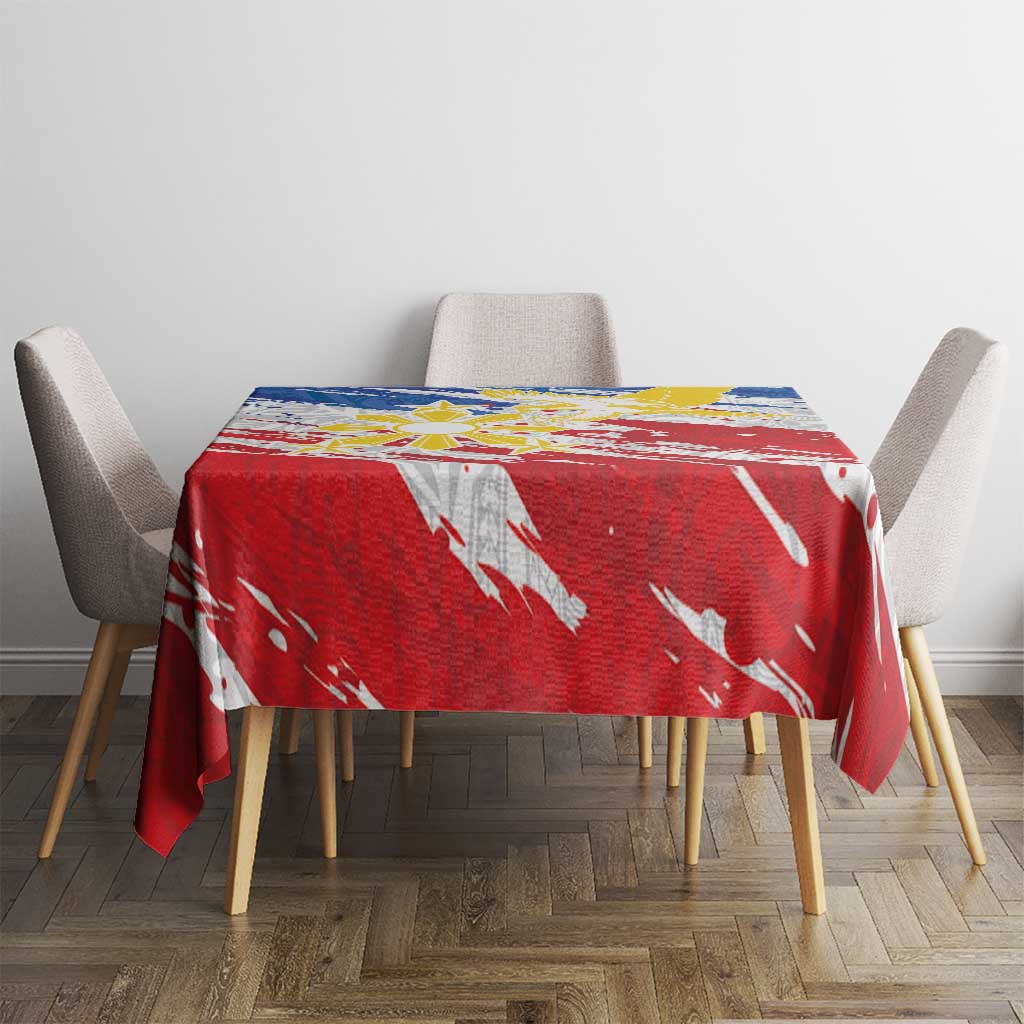Filipino Sun and Stars Tablecloth Grunge Vibes