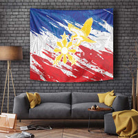 Filipino Sun and Stars Tapestry Grunge Vibes LT7 White - Polynesian Pride