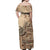 Vaiaso o le Gagana Samoa Off Shoulder Maxi Dress Siapo Motif Beige