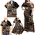 Vaiaso o le Gagana Samoa Family Matching Off Shoulder Maxi Dress and Hawaiian Shirt Siapo Motif Black