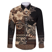 Vaiaso o le Gagana Samoa Family Matching Puletasi and Hawaiian Shirt Siapo Motif Black