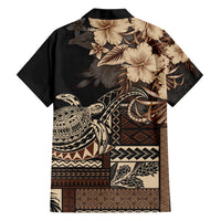 Vaiaso o le Gagana Samoa Family Matching Short Sleeve Bodycon Dress and Hawaiian Shirt Siapo Motif Black