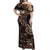 Vaiaso o le Gagana Samoa Off Shoulder Maxi Dress Siapo Motif Black