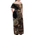 Vaiaso o le Gagana Samoa Off Shoulder Maxi Dress Siapo Motif Black