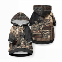 Vaiaso o le Gagana Samoa Pet Hoodie Siapo Motif Black