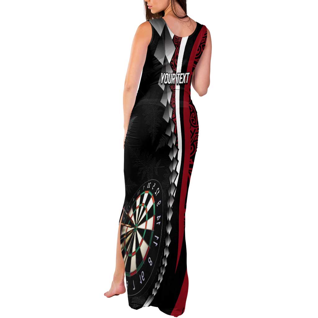 Personalized New Zealand Darts Tank Maxi Dress Kowhaiwhai Whero Koiri - Manaia