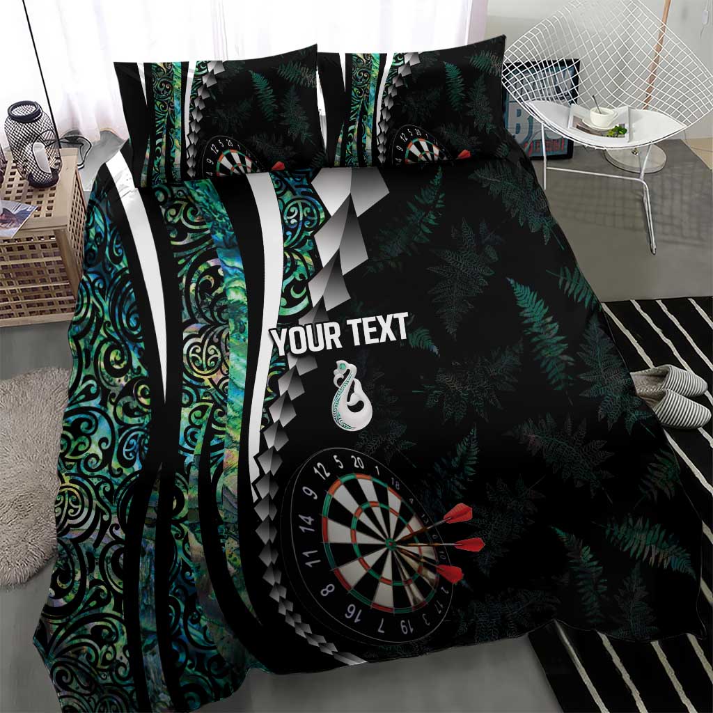 Personalized New Zealand Darts Bedding Set Paua Shell Koiri - Manaia