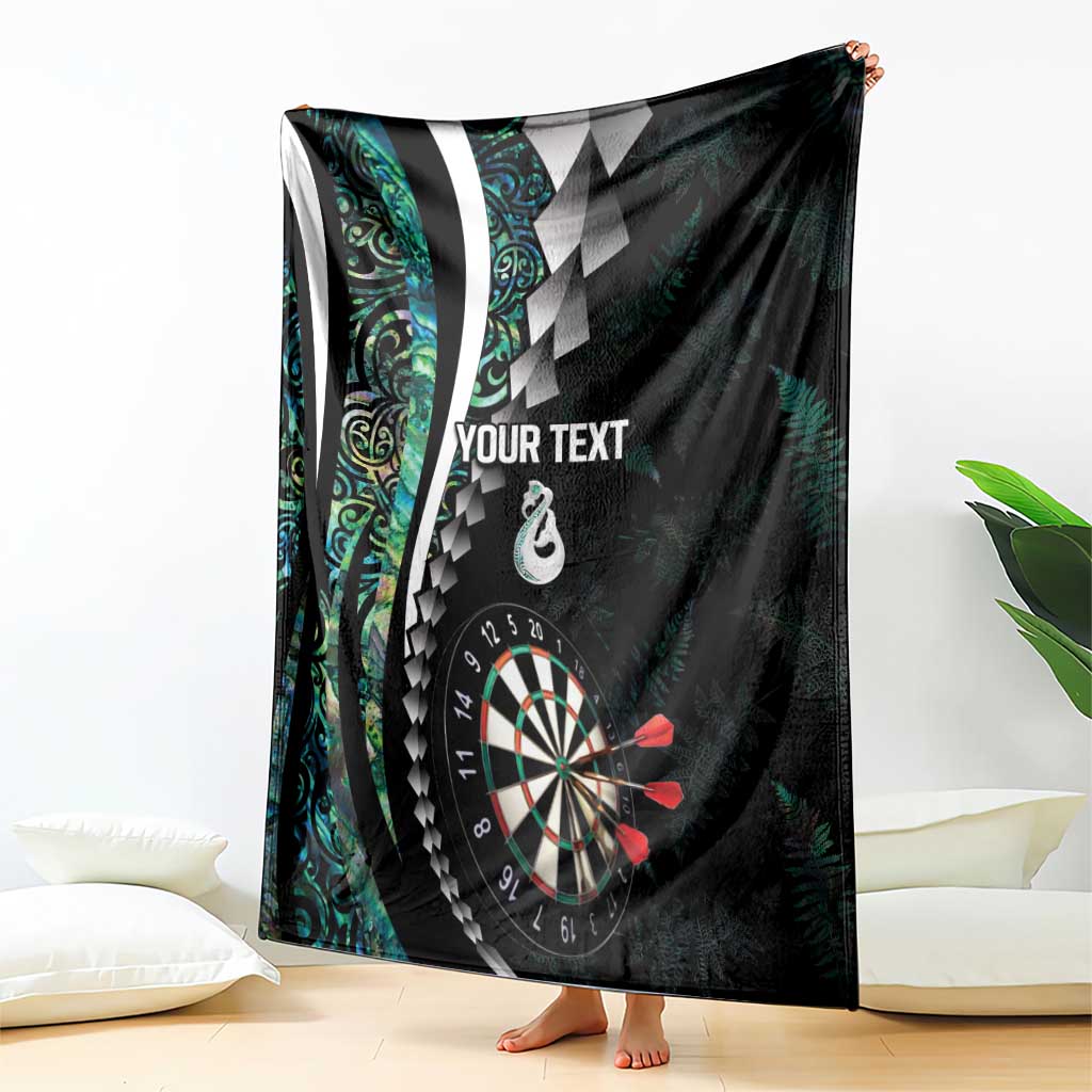 Personalized New Zealand Darts Blanket Paua Shell Koiri - Manaia LT7 - Polynesian Pride
