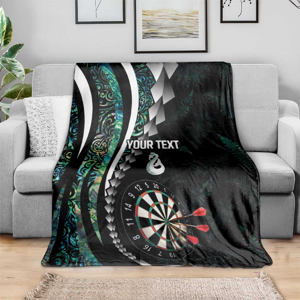 Personalized New Zealand Darts Blanket Paua Shell Koiri - Manaia LT7 - Polynesian Pride