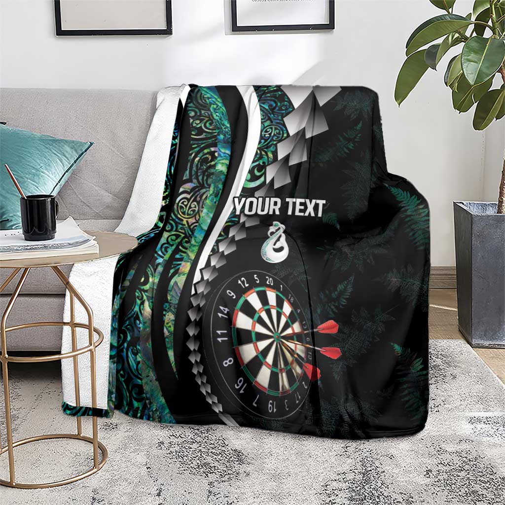 Personalized New Zealand Darts Blanket Paua Shell Koiri - Manaia LT7 - Polynesian Pride