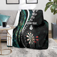 Personalized New Zealand Darts Blanket Paua Shell Koiri - Manaia LT7 - Polynesian Pride