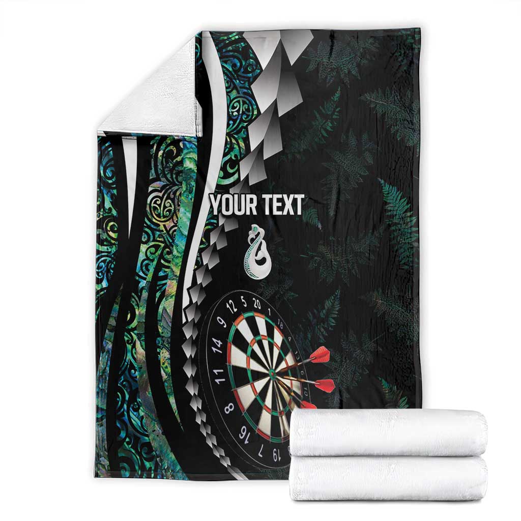 Personalized New Zealand Darts Blanket Paua Shell Koiri - Manaia LT7 - Polynesian Pride