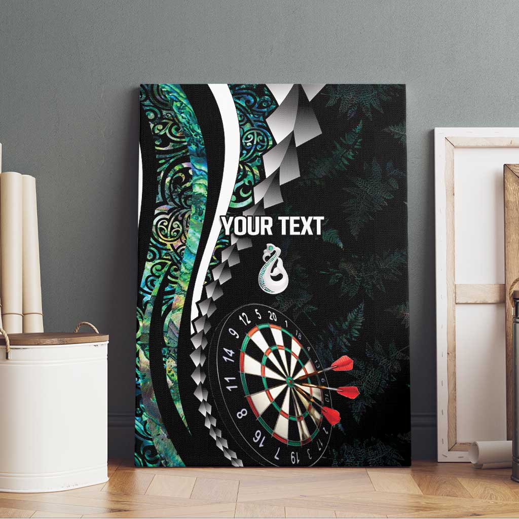 Personalized New Zealand Darts Canvas Wall Art Paua Shell Koiri - Manaia