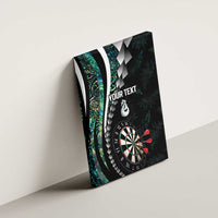 Personalized New Zealand Darts Canvas Wall Art Paua Shell Koiri - Manaia