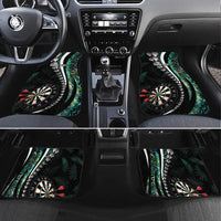 Personalized New Zealand Darts Car Mats Paua Shell Koiri - Manaia LT7 Set 4pcs Green - Polynesian Pride