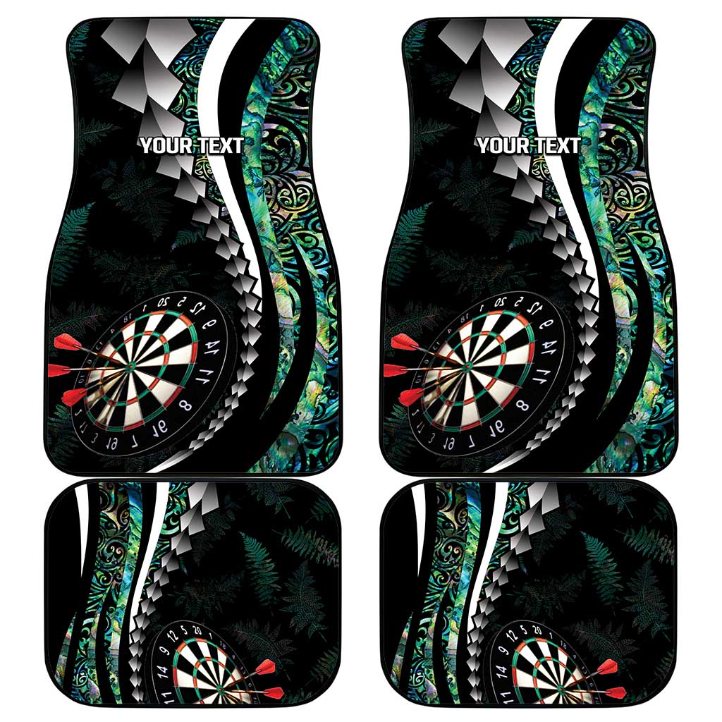 Personalized New Zealand Darts Car Mats Paua Shell Koiri - Manaia LT7 - Polynesian Pride